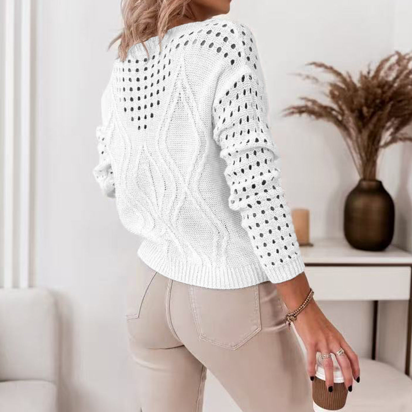 Women's Autumn Solid Color Loose-fitting Pullover Long Sweaters