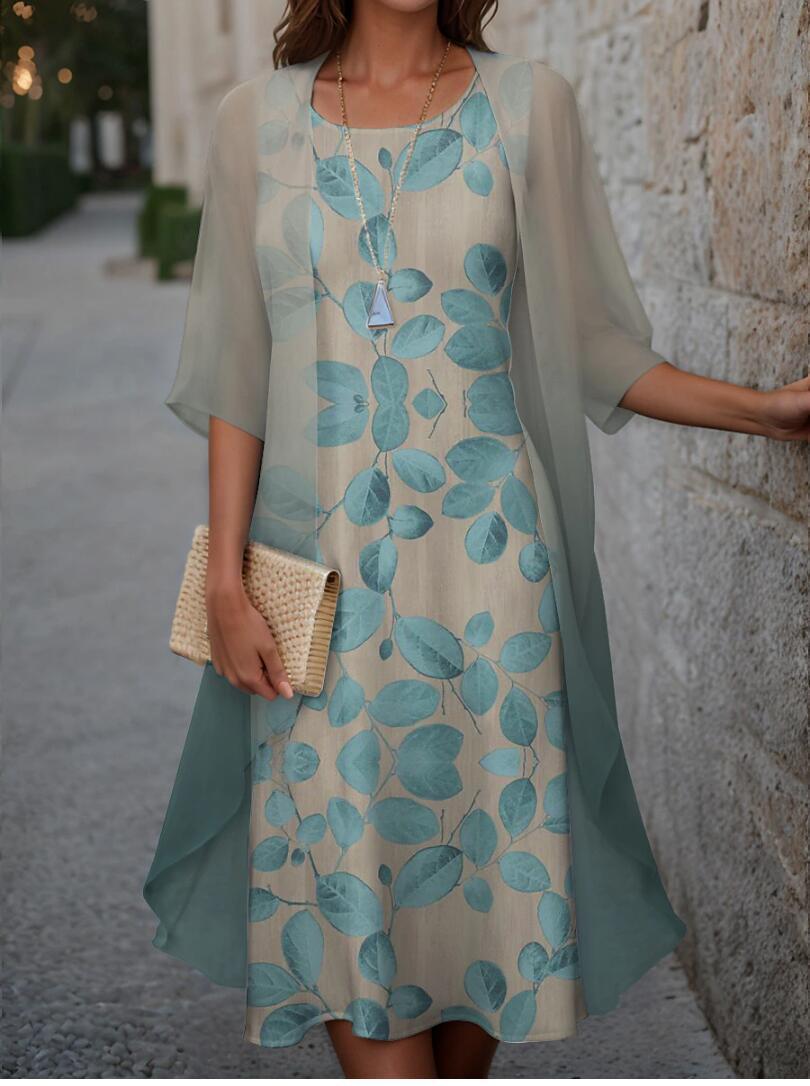 Innovative Fashion Elegant Chiffon Two-piece Set Dress