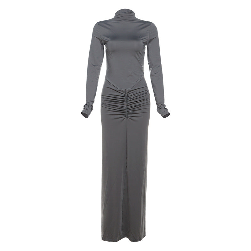 Women's Sexy Slimming Beam Waist Solid Color Dresses