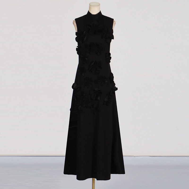 Women's Three-dimensional Flower A- Line Dress Patchwork Dresses