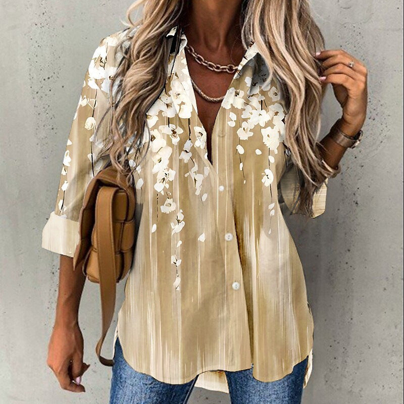 Women's Same Day Delivery Shirt Floral Print Blouses