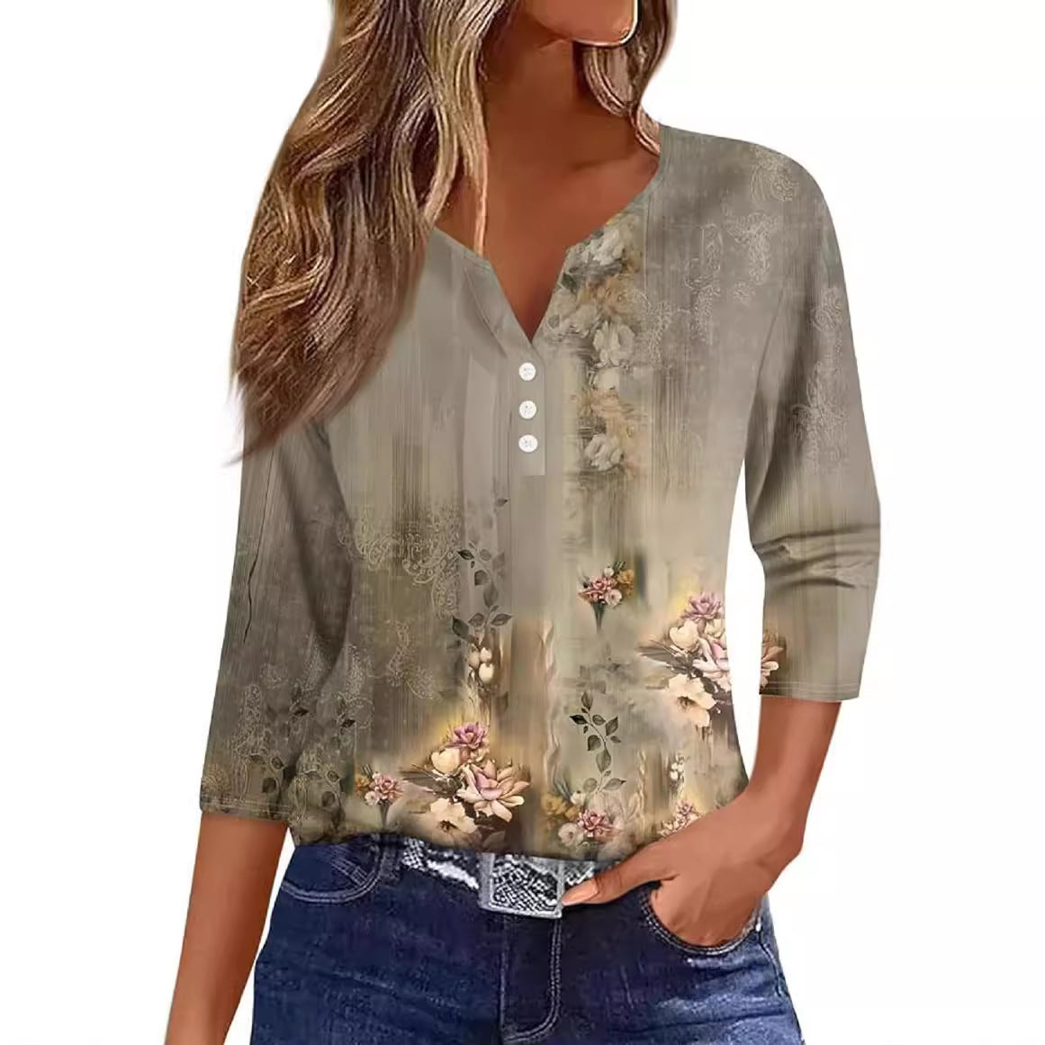 Women's New T-shirt Printed Short-sleeved Source Blouses