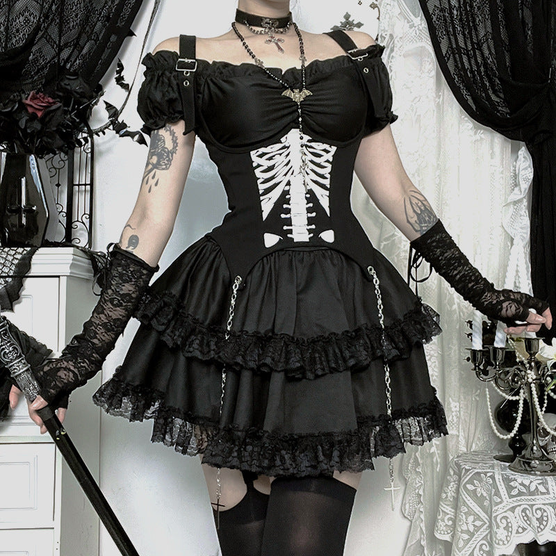 Dark Two-way Dress Gothic Style Sexy Hot Dresses
