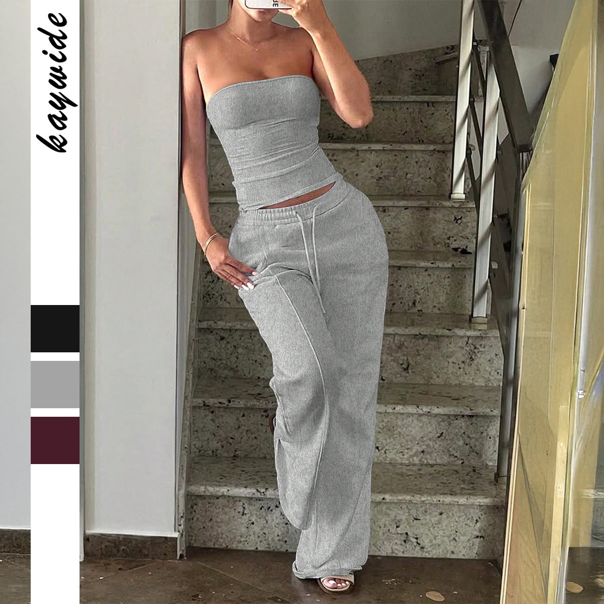 Women's Leisure Vacation Tube Long Summer Fashion Casual Suit