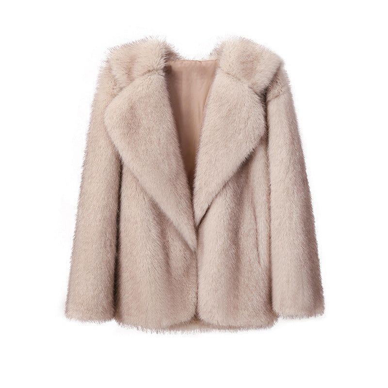Women's Leather Fur Faux Loose Korean Style Coats