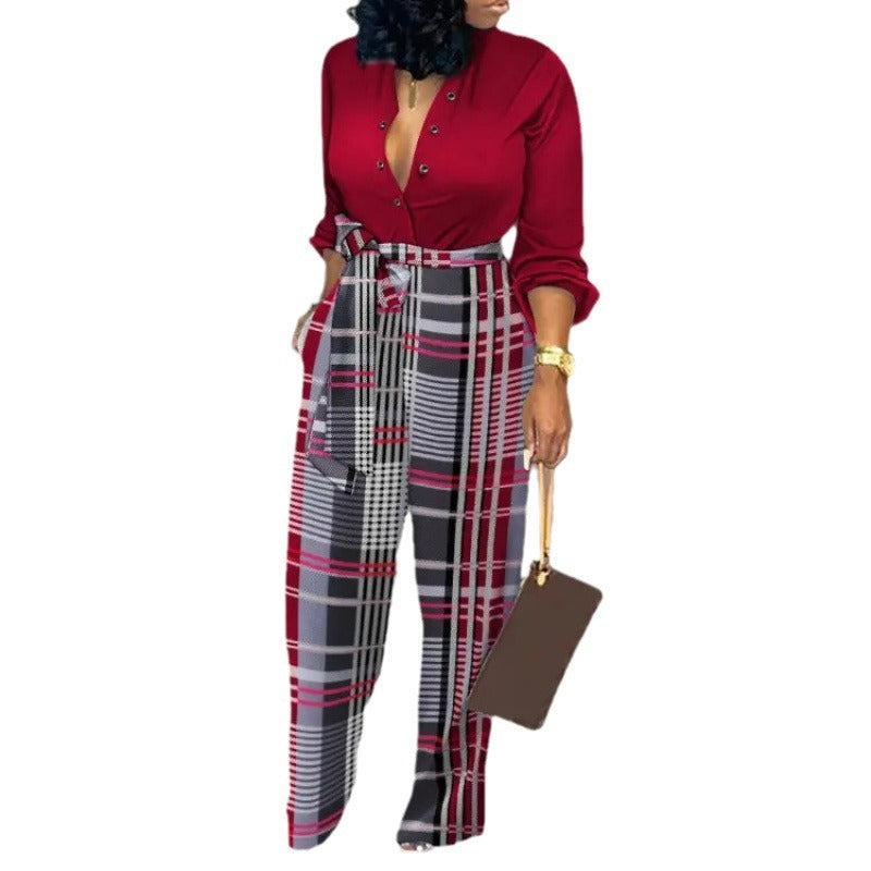 Women's Loose High Waist Casual European Jumpsuits