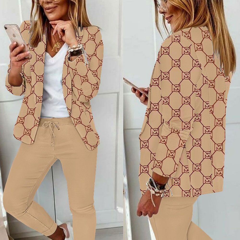 Women's Slouchy Casual Fashion Set Small Suits