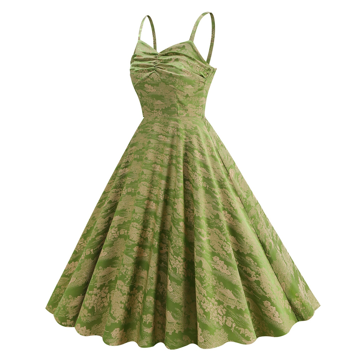 Design Jacquard Artistic Slim Youthful Sling Big Dresses