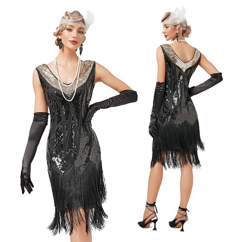 Collar Tassel Dress Than Cocktail Party Evening Dresses