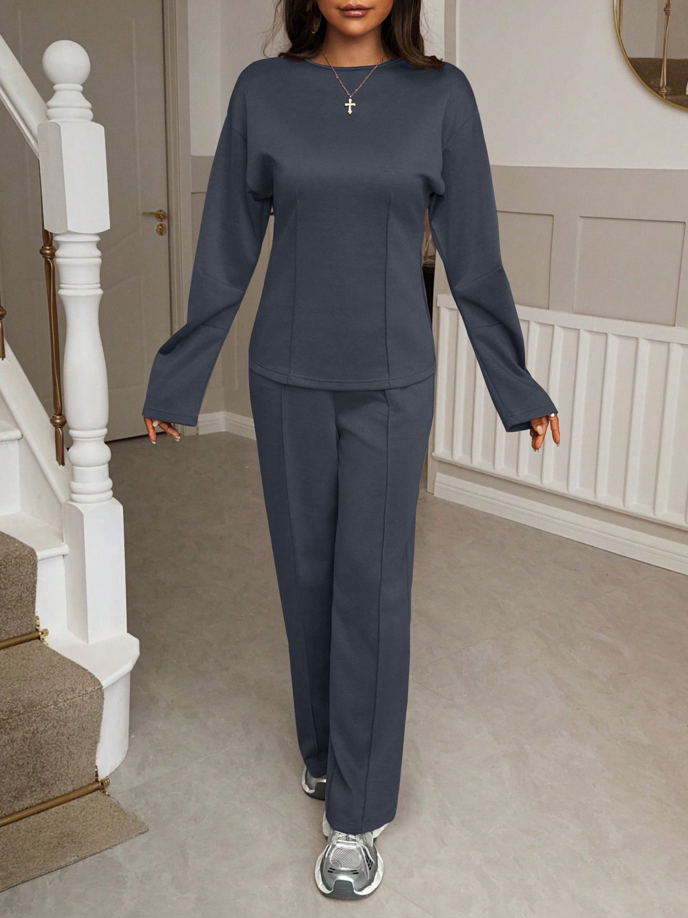 Cool Classic Women's T-shirt Trousers Two-piece Fashion Casual Suit