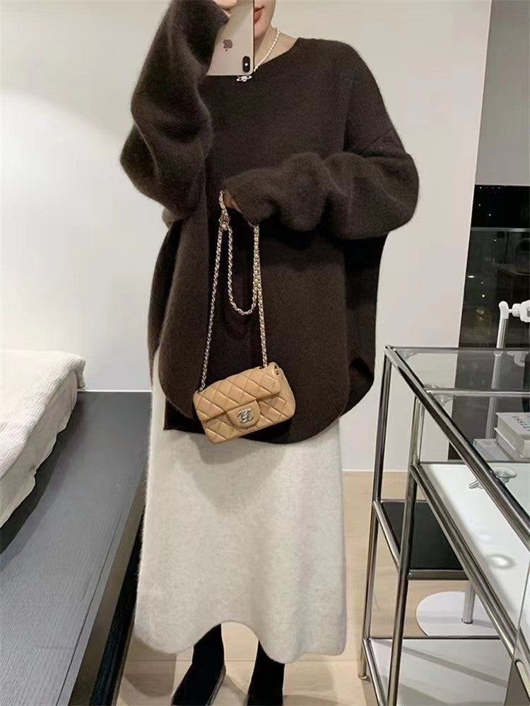Women's Korean Style Inner Mid-length Knitted Women's Sweater