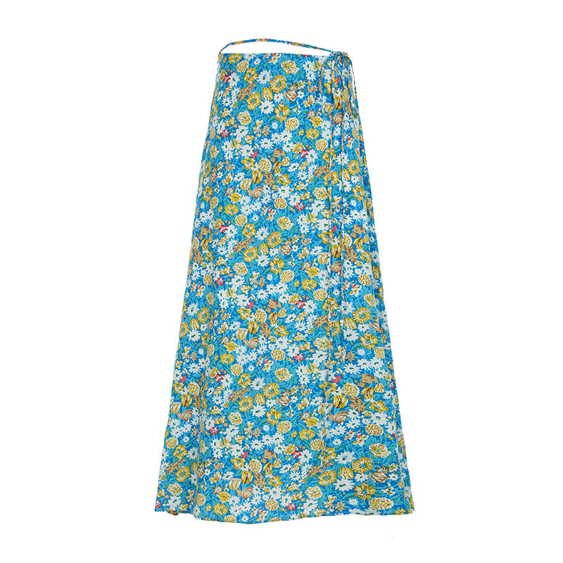 Jacquard Lace Stitching Tube Pleated Tie Tops