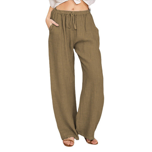 Women's Comfortable Loose Cotton Linen Casual Pants