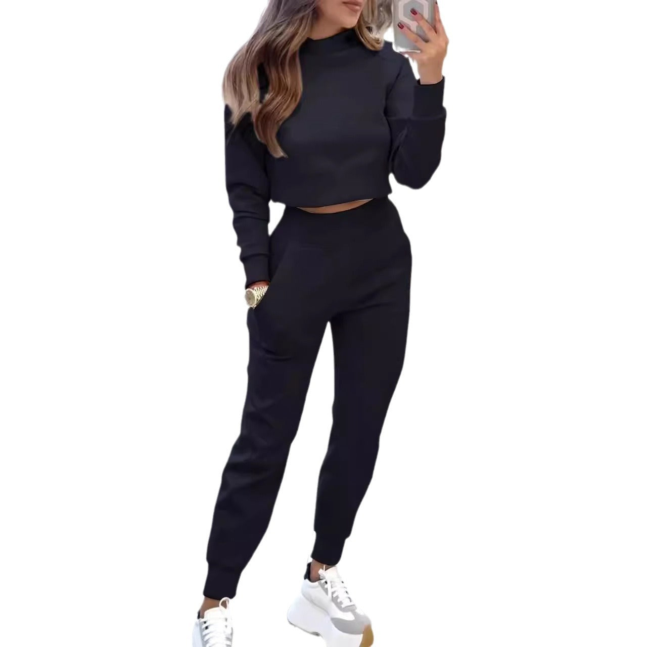 High Collar Slim Fit Long Sleeves Suits