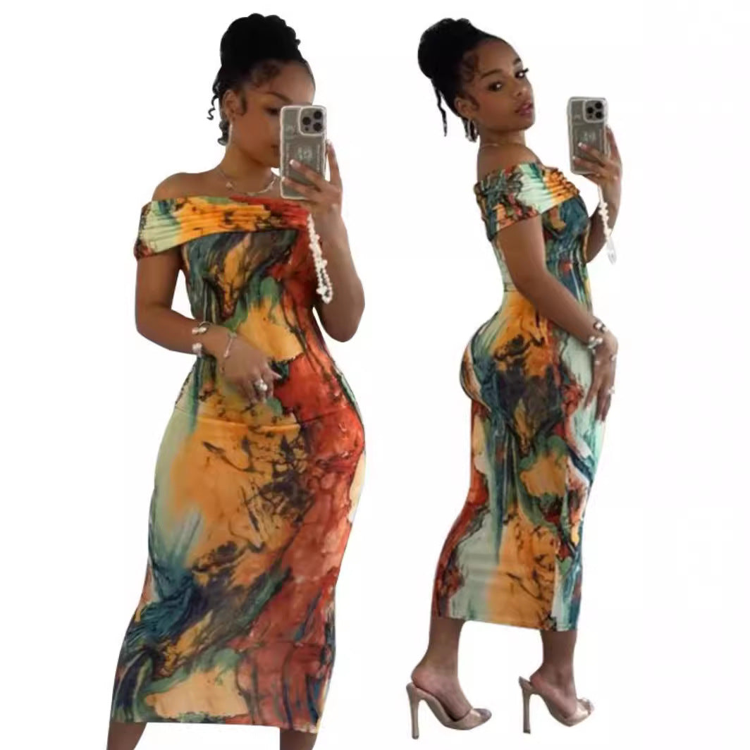 Popular Graceful Women's Variegated Fashion Special Dress