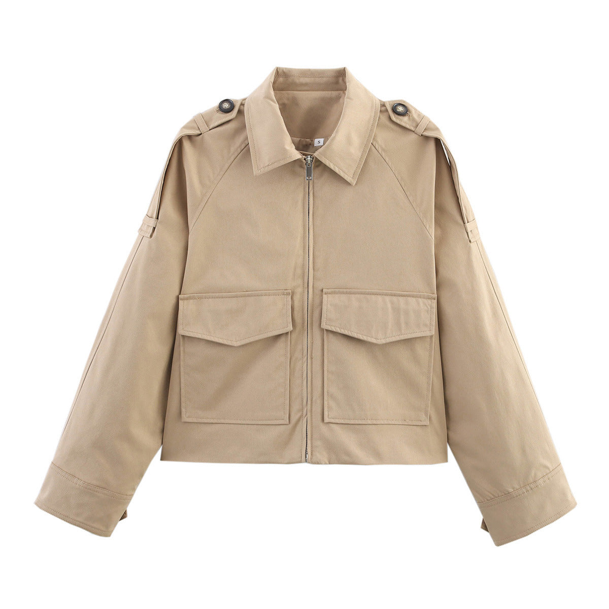 Women's Lapel Long Sleeve Solid Color Trench Coats
