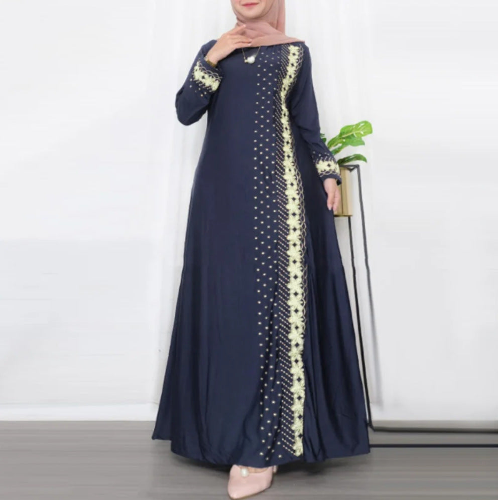 Positioning Print Fashionable Elegant Long Sleeve Dress