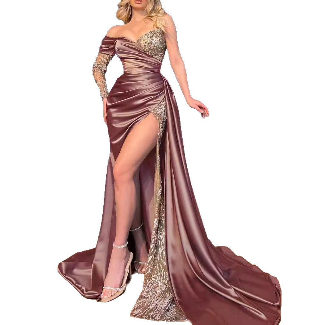 Women's Lace Swing Sexy Dress Trailing Banquet Dresses