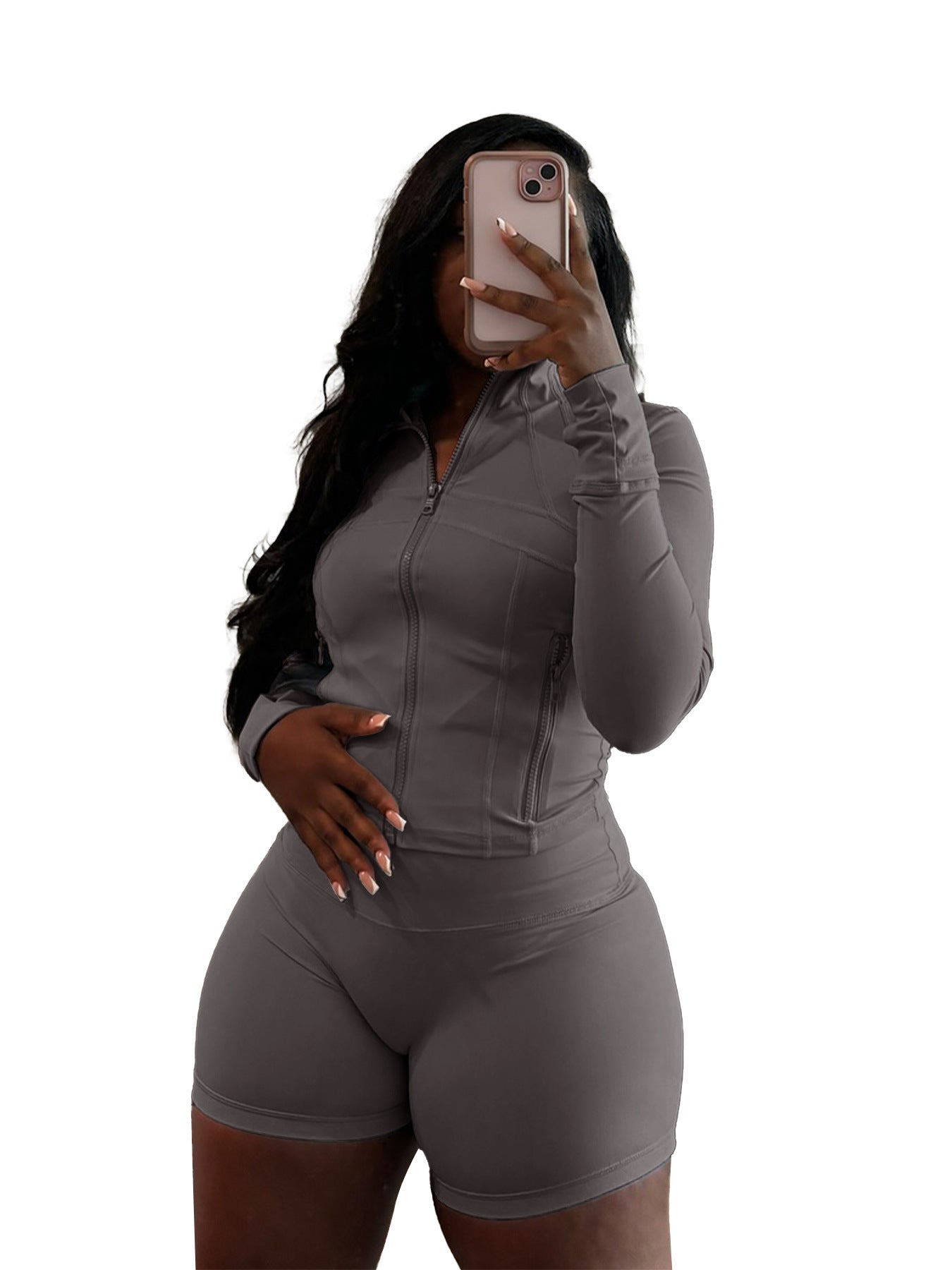 Leisure Sexy Tight Long Sleeve Two-piece Suits