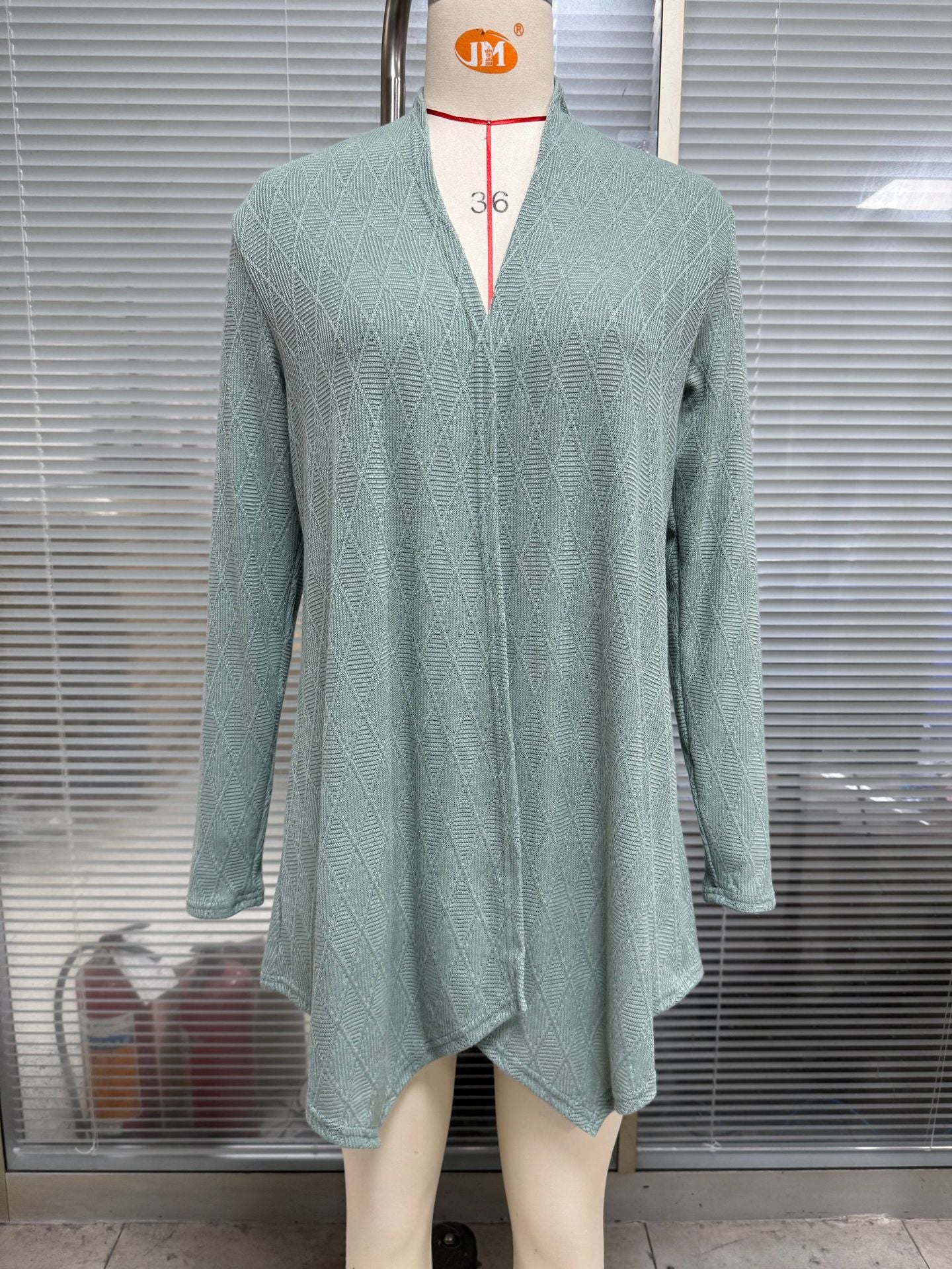 Women's Autumn Solid Color Long-sleeved Knitted Long Women's Sweater
