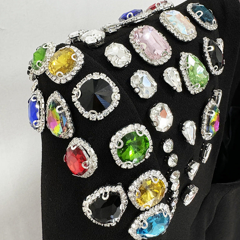 Pretty Elegant Long-sleeved With Diamonds Formal Dress