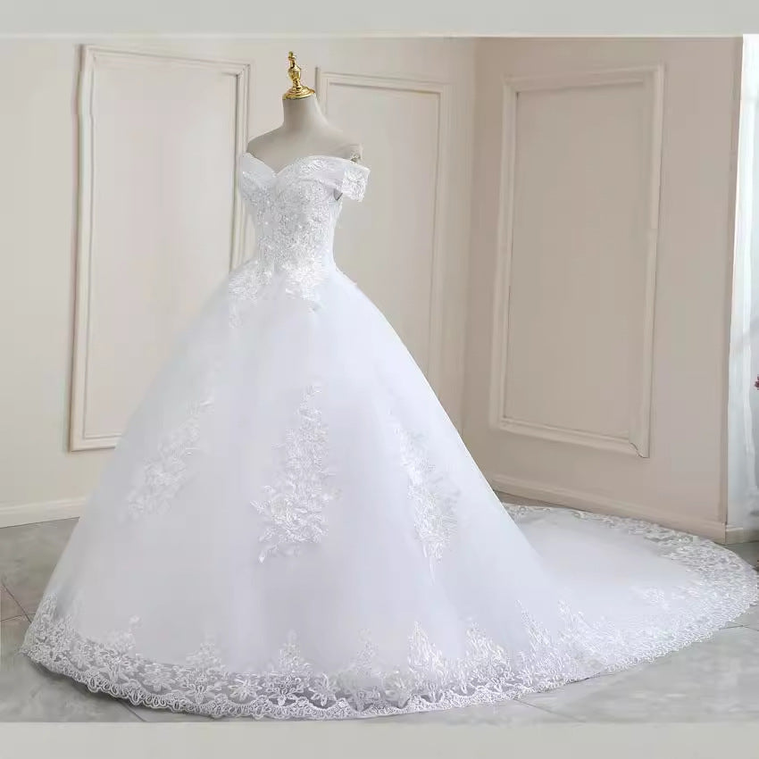 Casual Unique Slimming Trailing Dress Simple Wedding Dresses