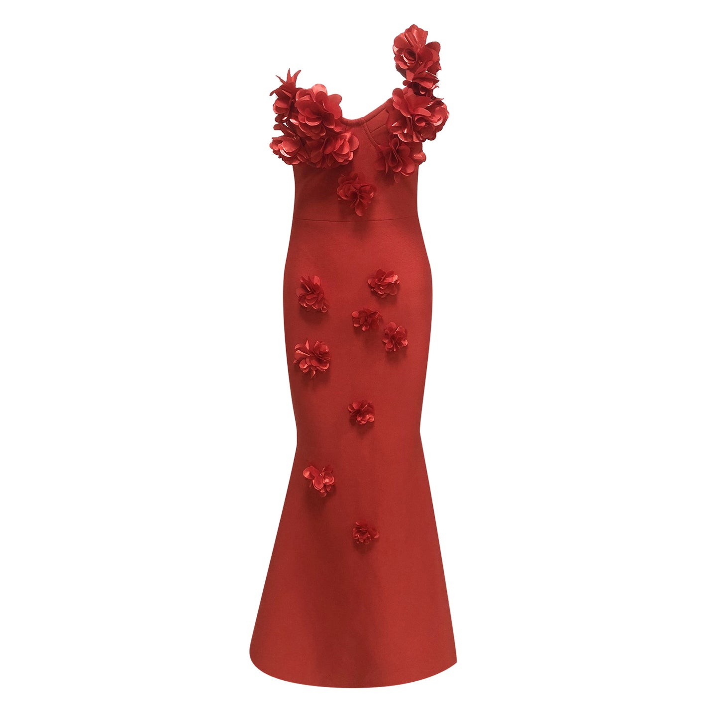 Red Tube Dress Flower Sexy Style Dresses