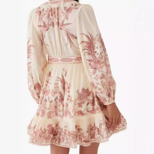 Classic Fashionable Printed Long Sleeve Dress Dresses