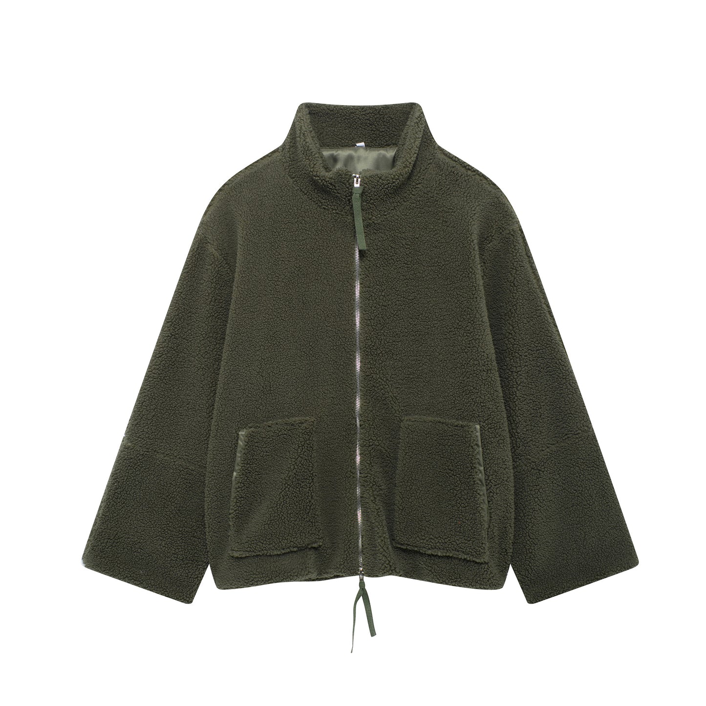 Women's Color Idle Style Lamb Wool Turtleneck Coats