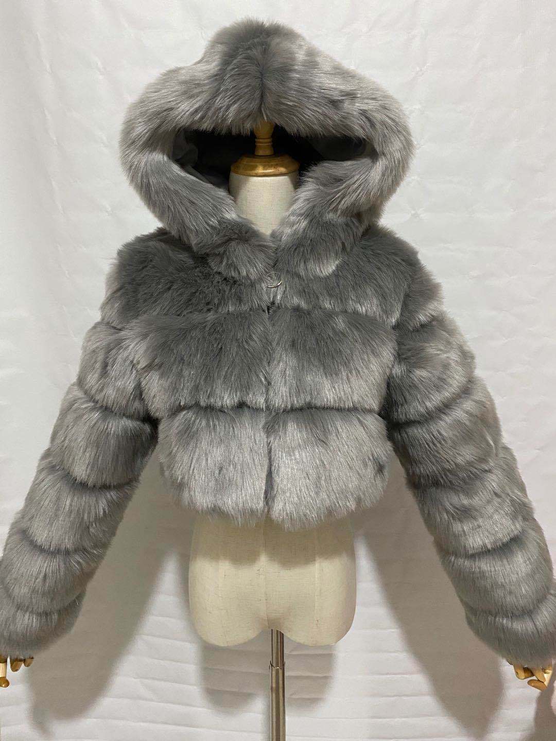 Creative Glamorous Imitation Fur Overcoat Fashion Coats