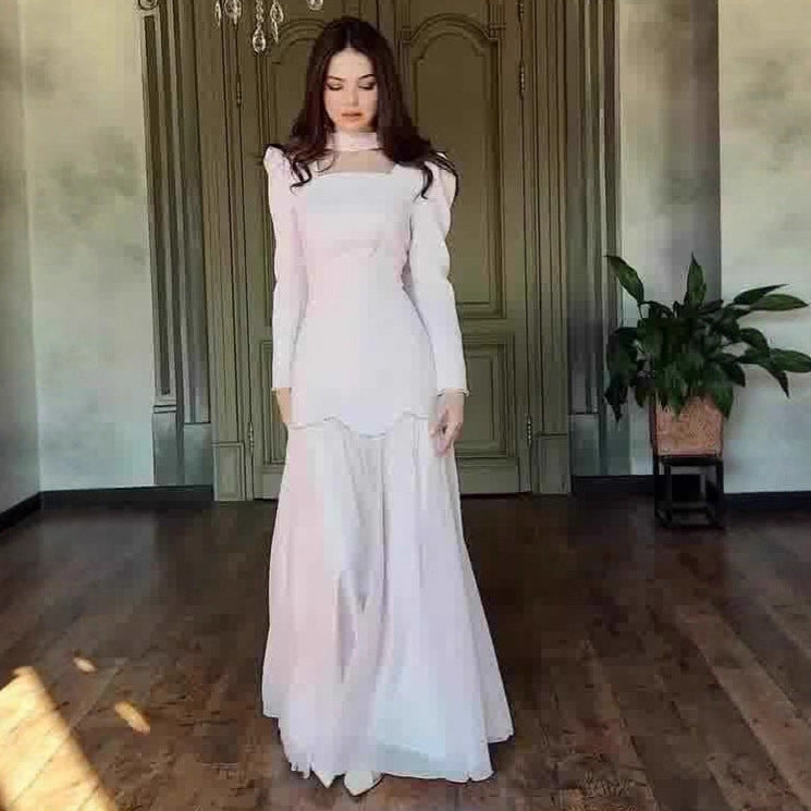 Spring Palace Style Elegant Retro Temperament Long Dresses