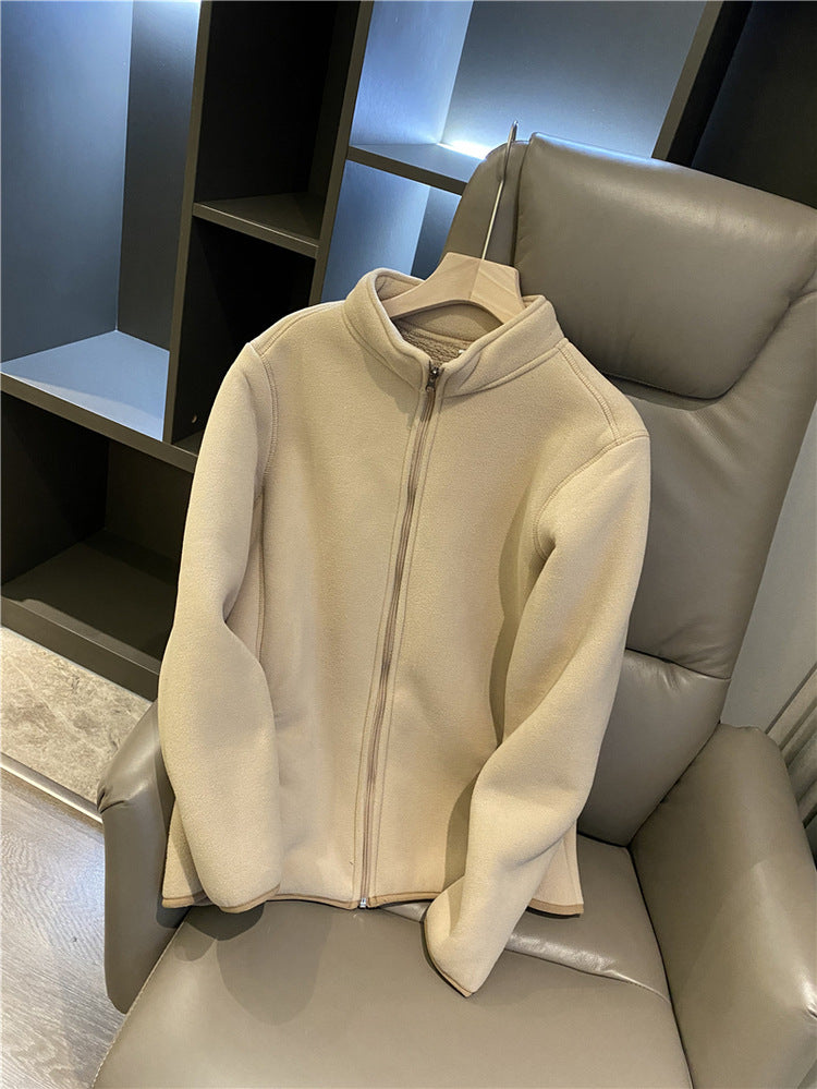 Composite Veet Lamb Fur Windproof Thickening Stand Jackets