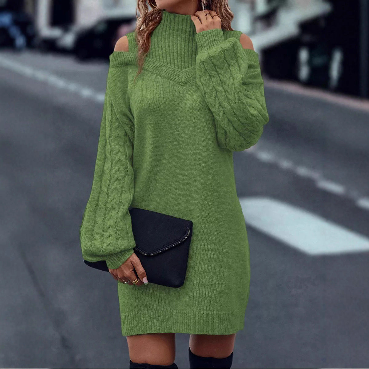 Loose Pullover Mid-length Half Turtleneck Long Sweaters