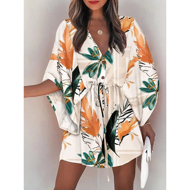 Trendy Women's Beach Summer Printed Patchwork Skirts