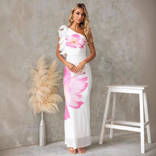 Summer Fashion One Shoulder Slim Fit Dresses