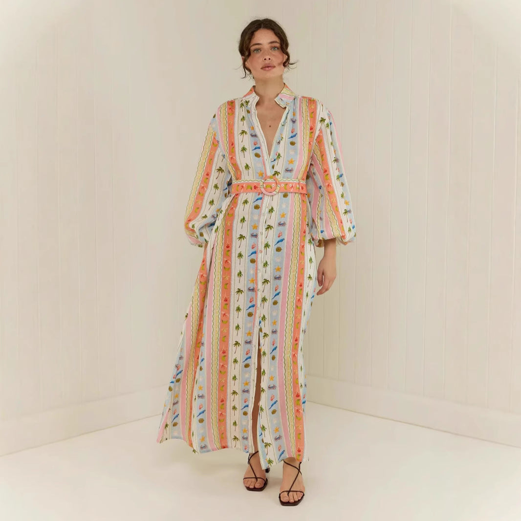 Unique Casual Fashion Belt Linen Long Cardigans
