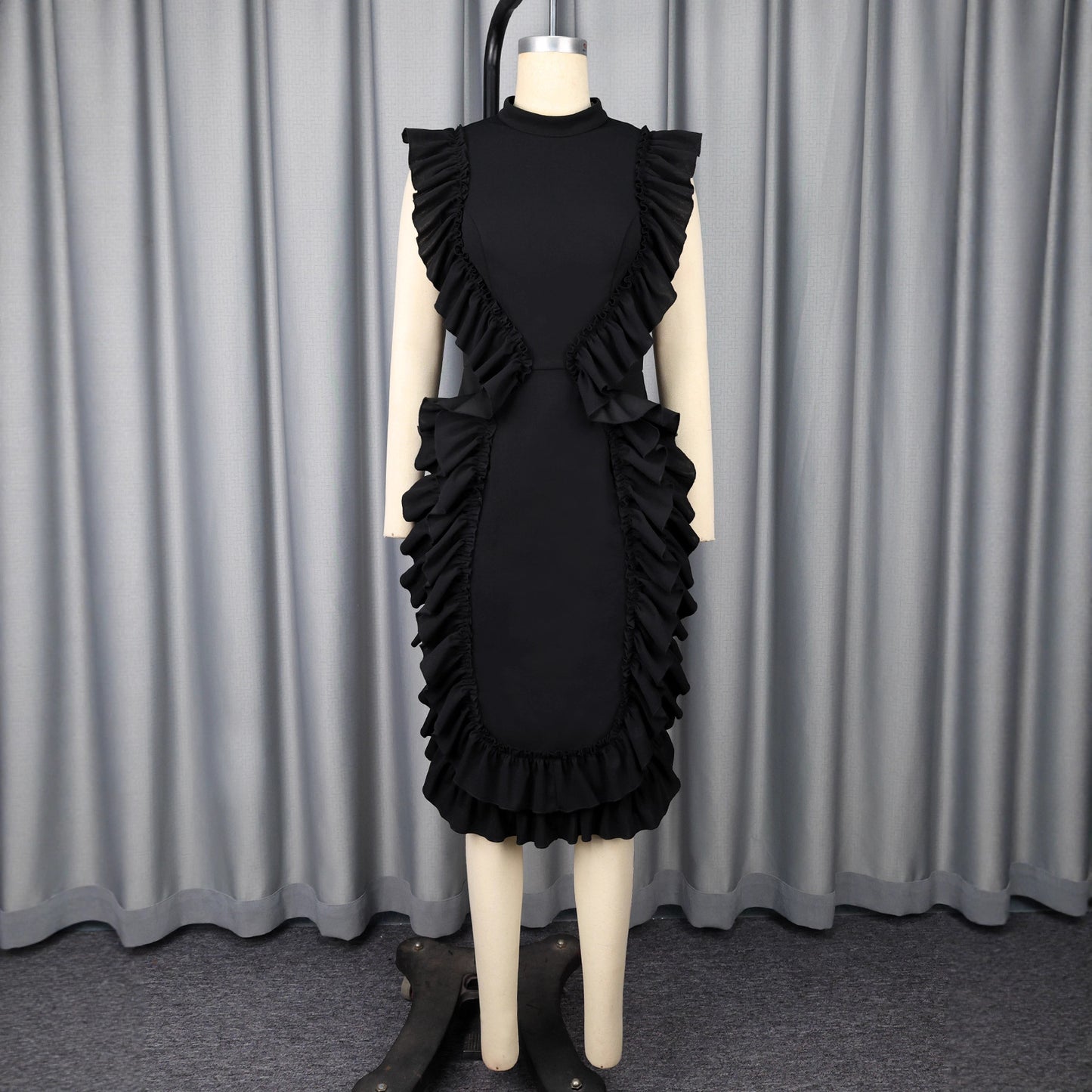Women's Collar Fungus Small Gathers Party Dress Fashion Wear Dresses