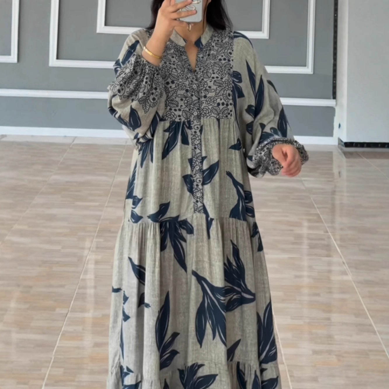 Autumn Long Sleeve Loose Big Hem Dresses