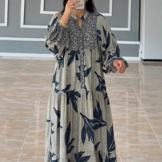 Autumn Long Sleeve Loose Big Hem Dresses