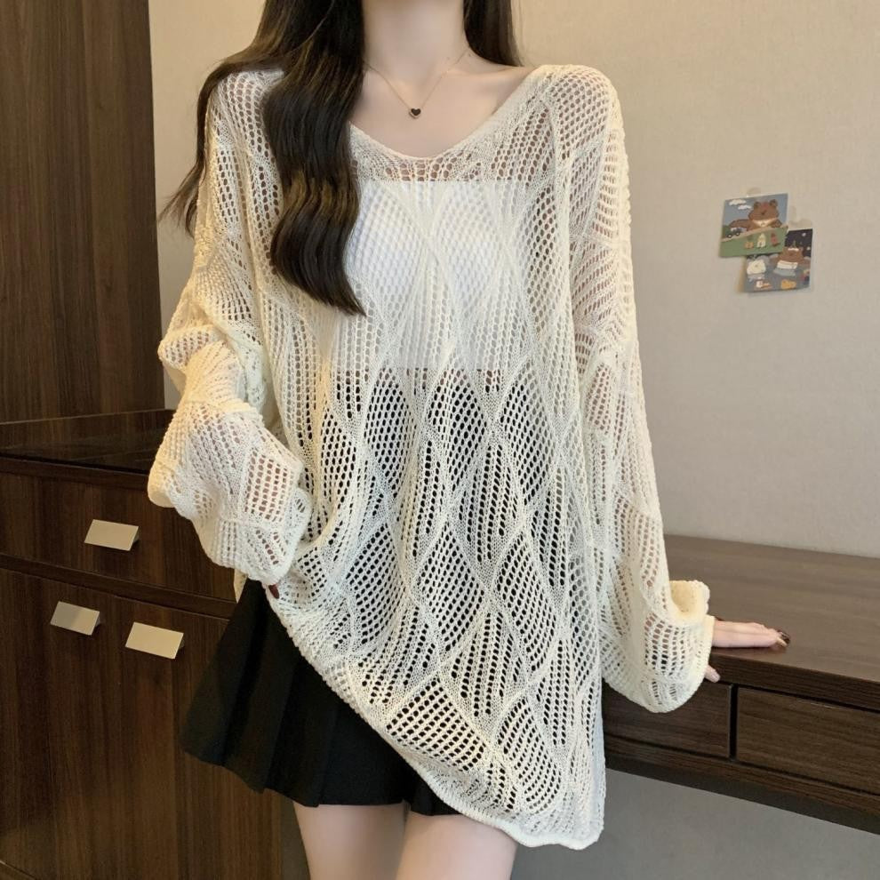 Women's Idle Style Design Loose Sun Protection Sweaters