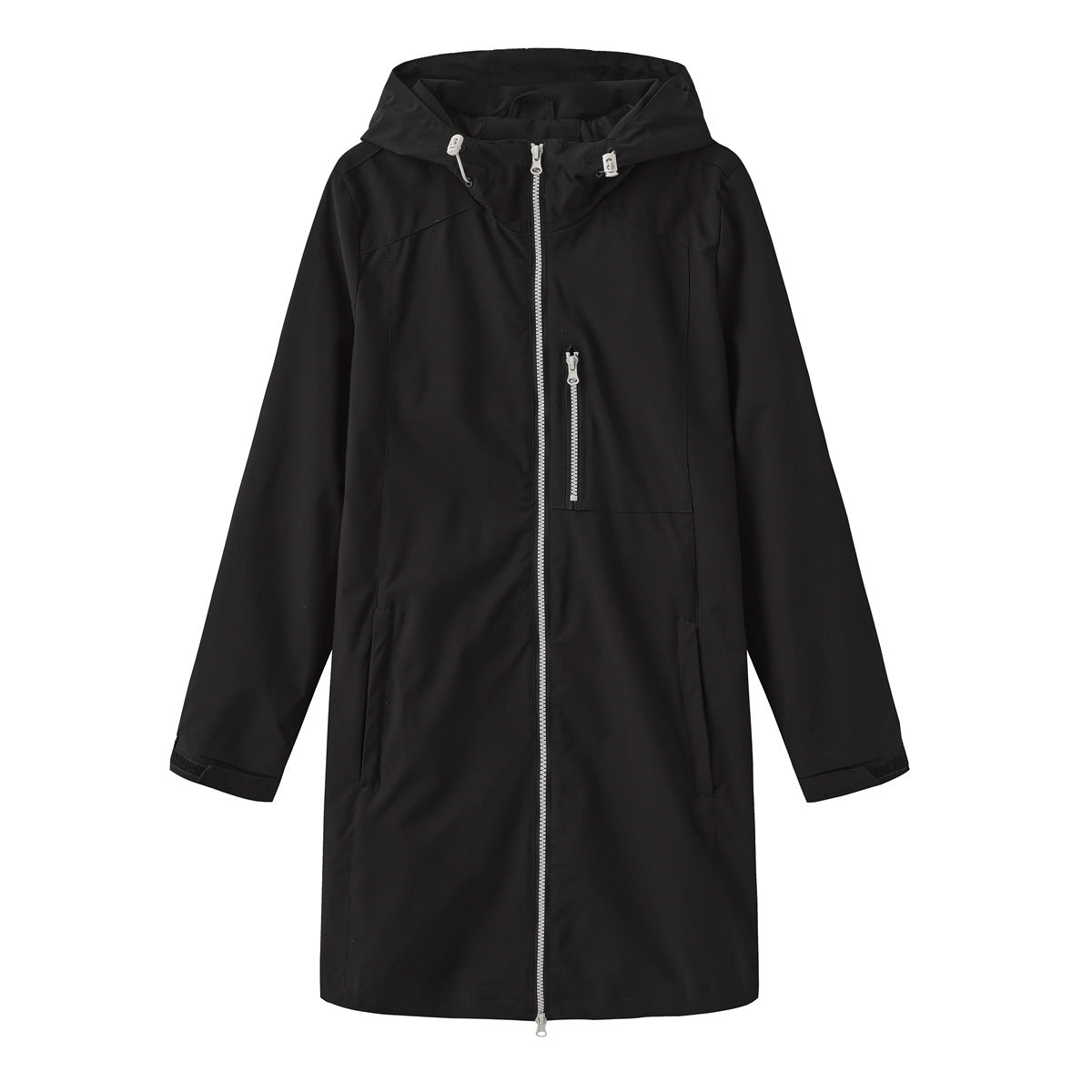 Women's Waterproof Windbreaker Hooded Long Sleeve Loose Coats