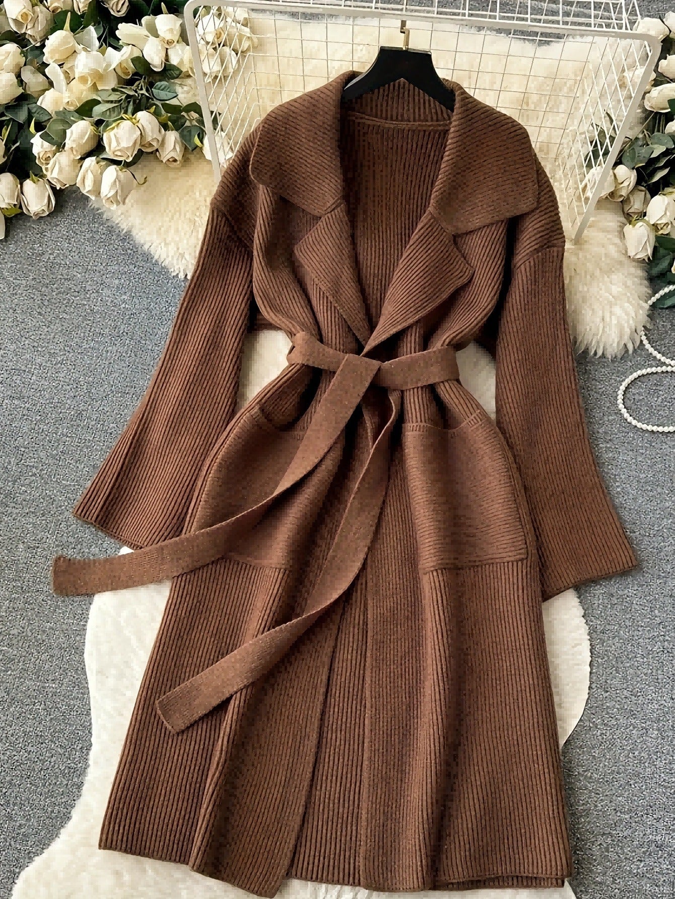 Women's Elegant Simple Long Fashion Knitted Women's Sweater