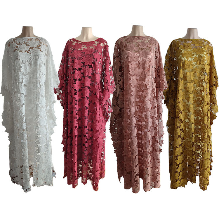 Sleeve Lace Loose Robe African Dress Dresses