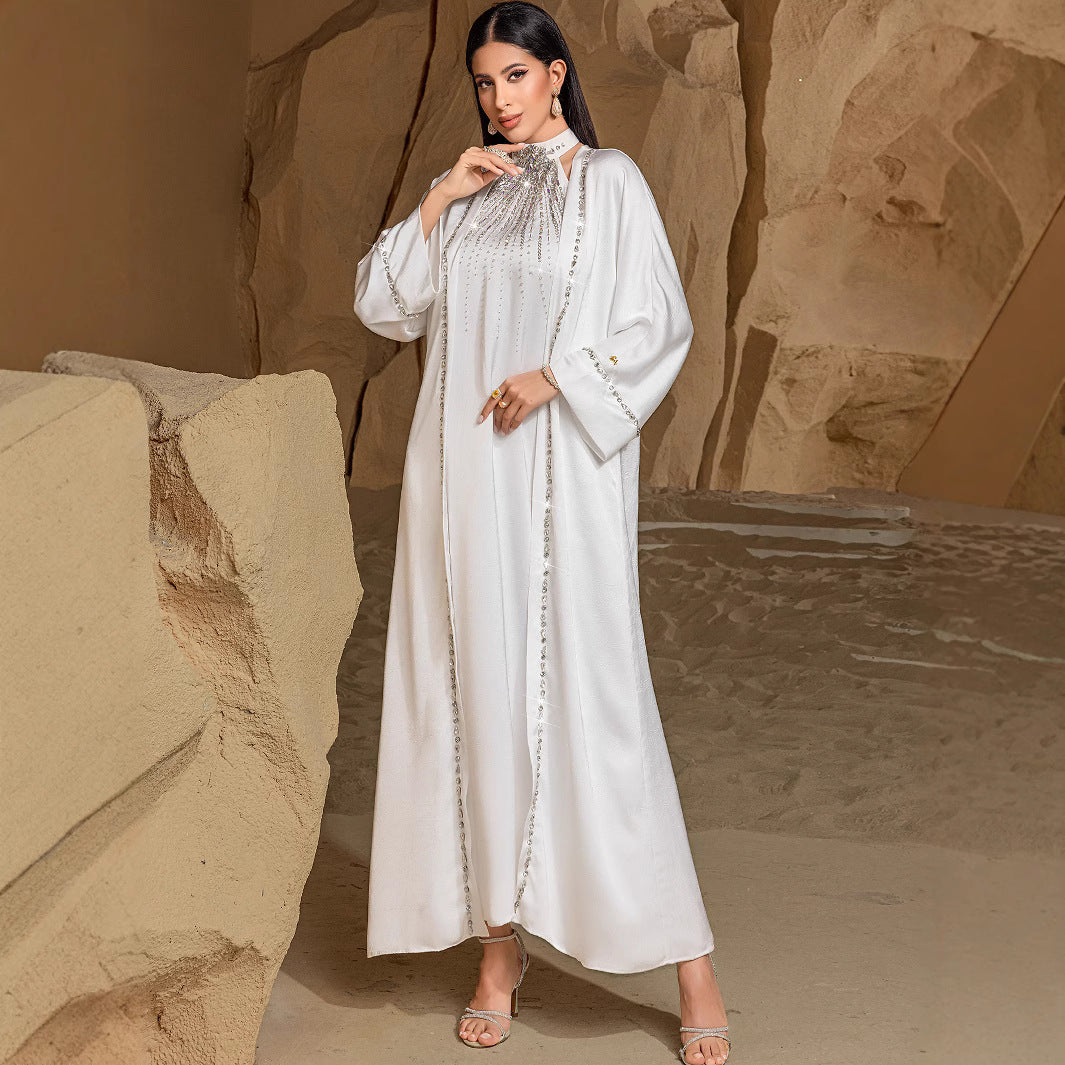 Two-piece Arabic Robe Fashion Hand Sewing Suits