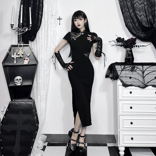 Women's Summer Slit Dark Style Elegant Sexy Dresses