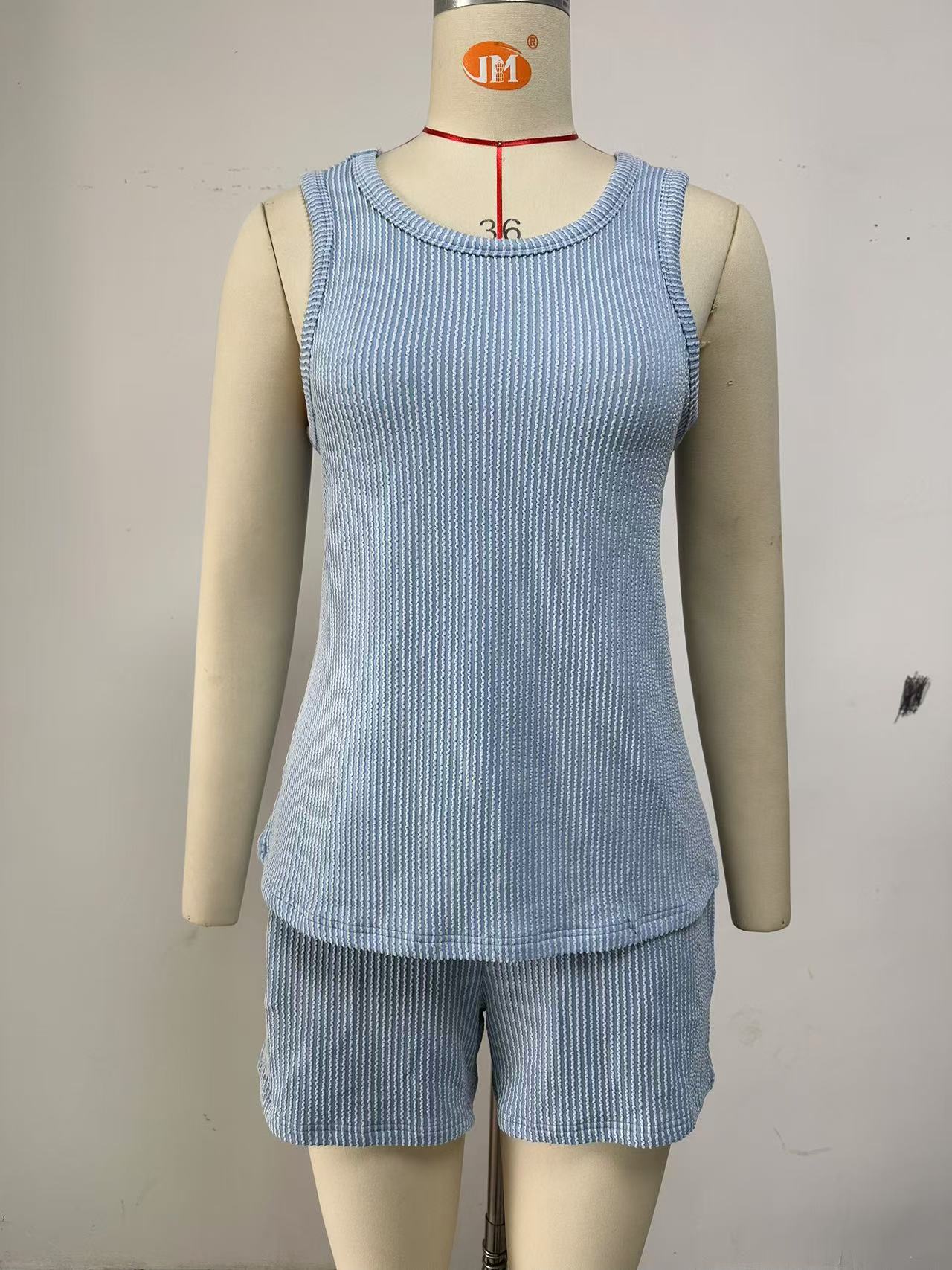 Women's Solid Color Round Neck Pocket For Fashion Casual Suit