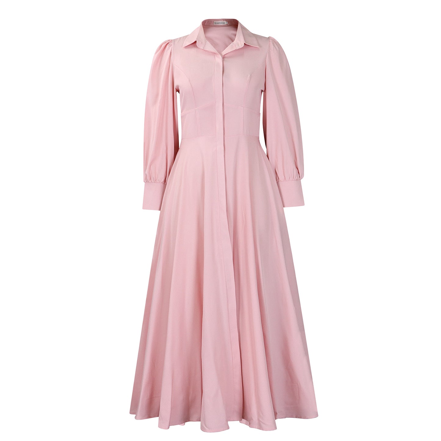 Women's Long Sleeve Big Hem Shirt Dress Fashionable Dresses