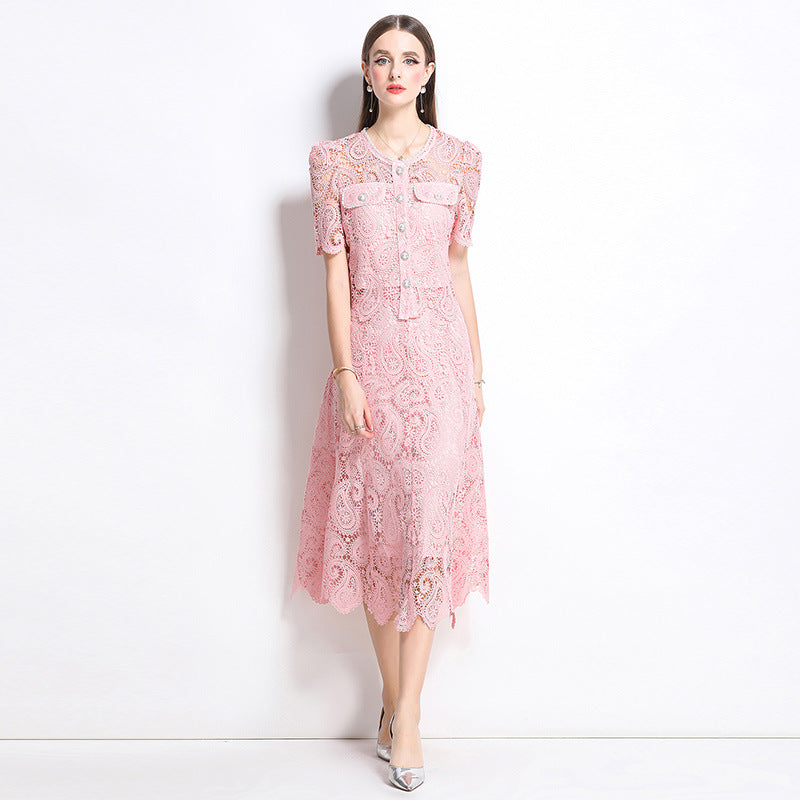 Women's Lace Dress For Graceful Fashionable Two-piece Clothing
