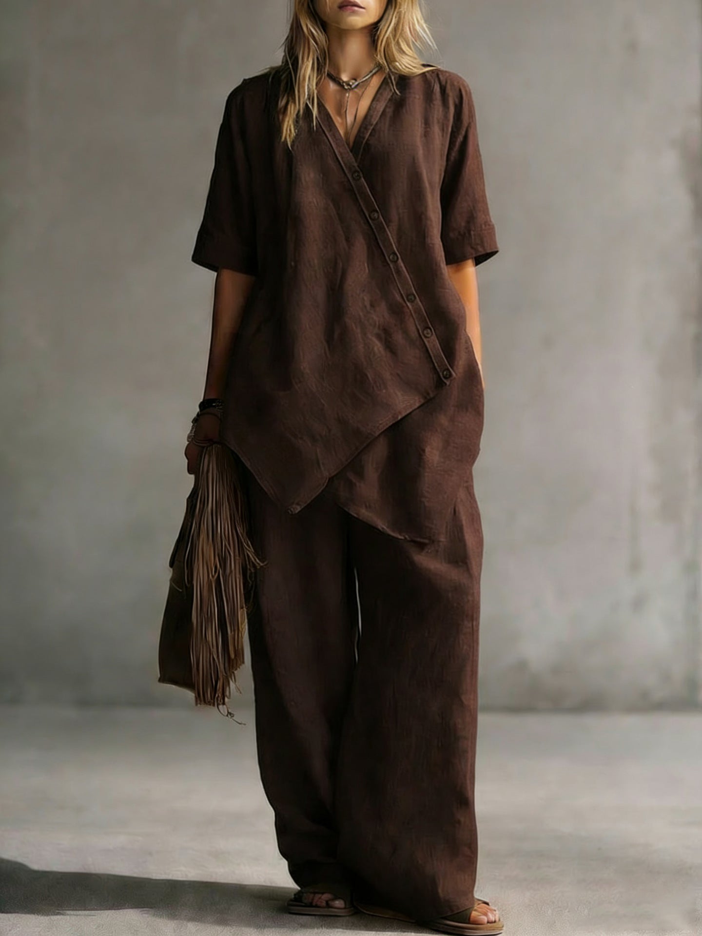 Women's Irregular Shirt Loose Sleeve For Fashion Casual Suit