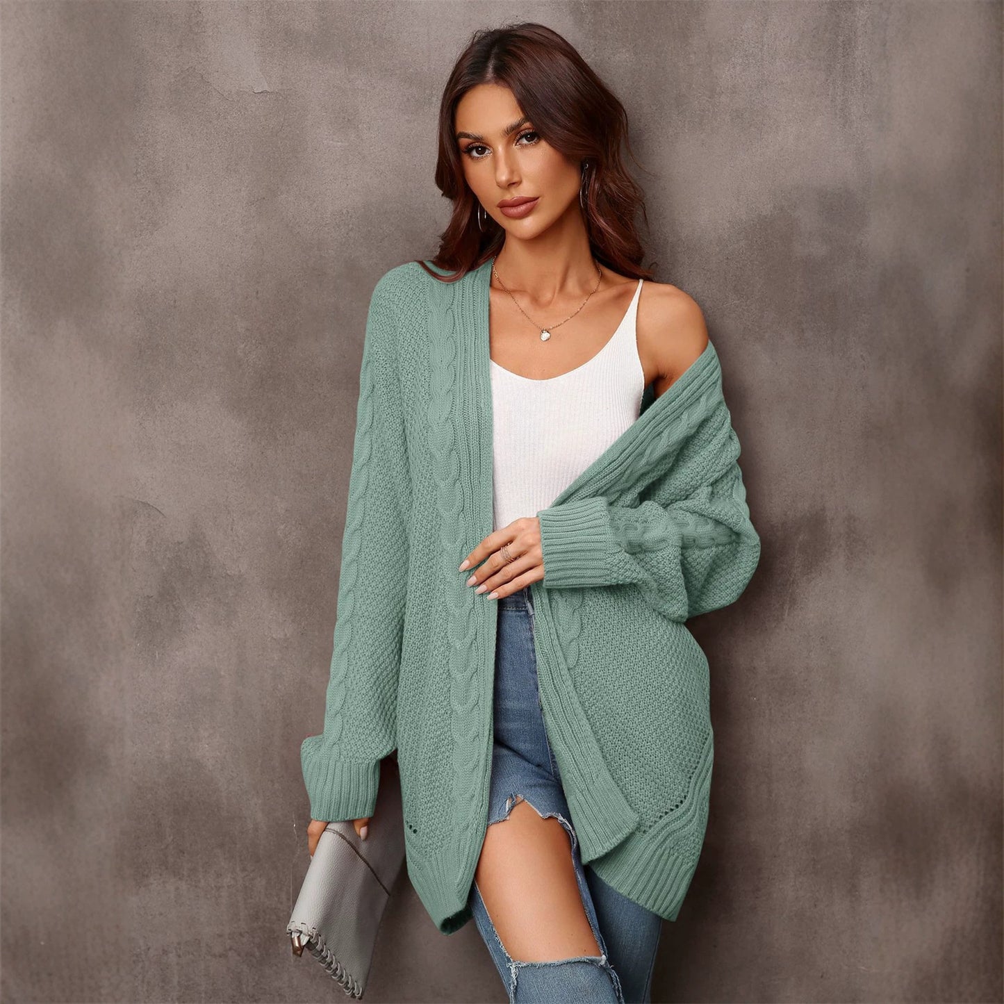 Women's Spring Large Irregular Hollow Knitted Sweater